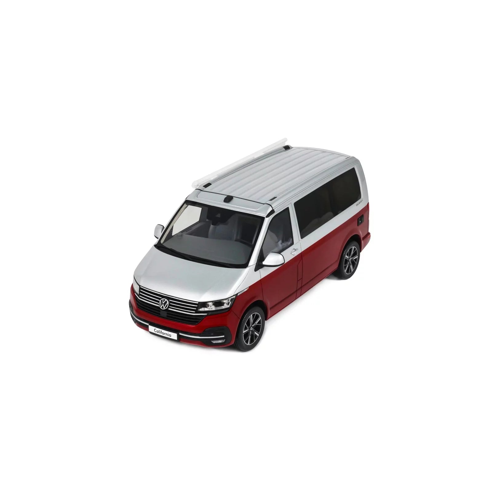 1/18 OttoMobile Volkswagen T6.1 California Ocean Fortana Red / Reflex Silver 2021 (Vorbestellung)